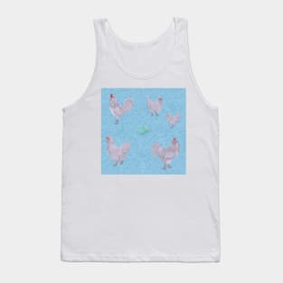 Lavender Ameraucana Pattern Blue Tank Top